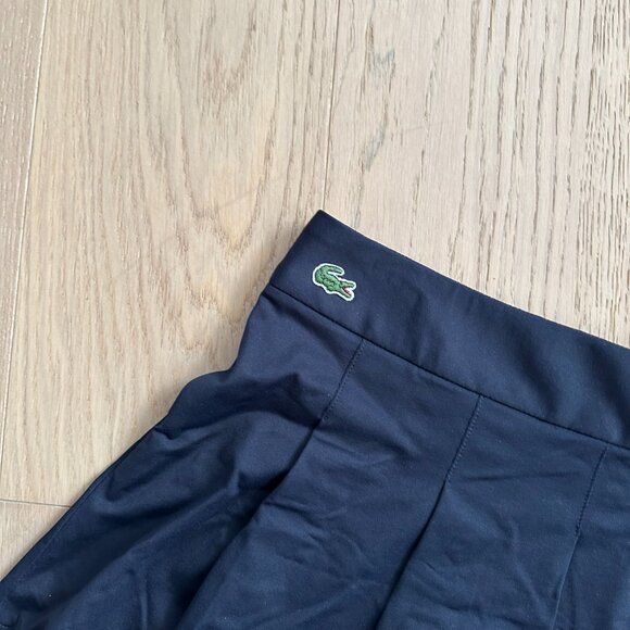 NWOT Lacoste Sport Pleated Tennis Skirt, Size 40, Navy, Lots of Stretch - Picture 2 of 7